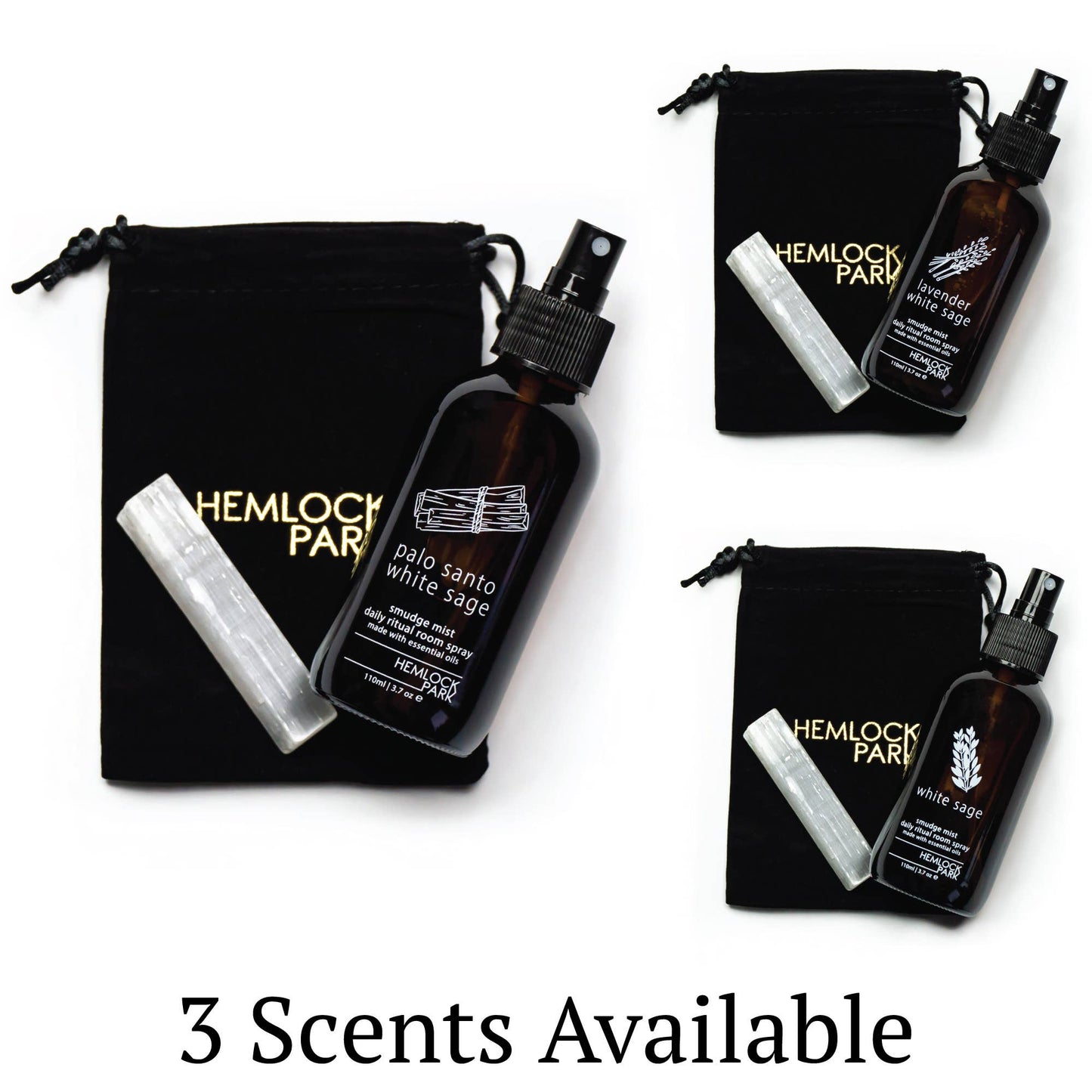 Smudge Spray & Crystal Set: White Sage
