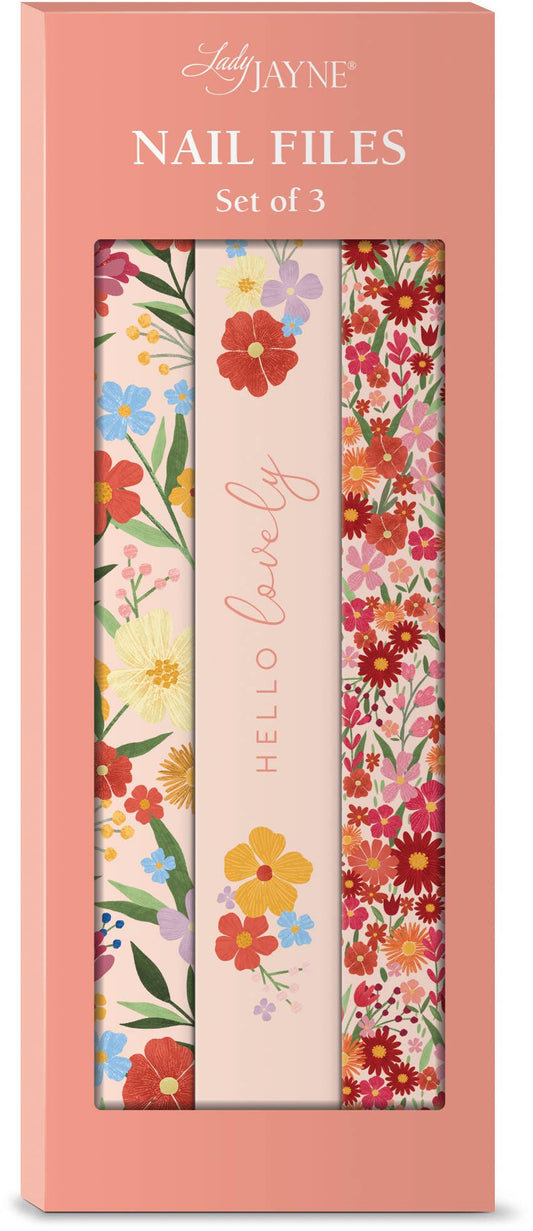 Lady Jayne - Nail file set of 3 - Btcal Gden Pink Foral