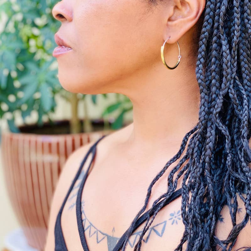 Mind's Eye Design - Tube Hoops- Brass- Small