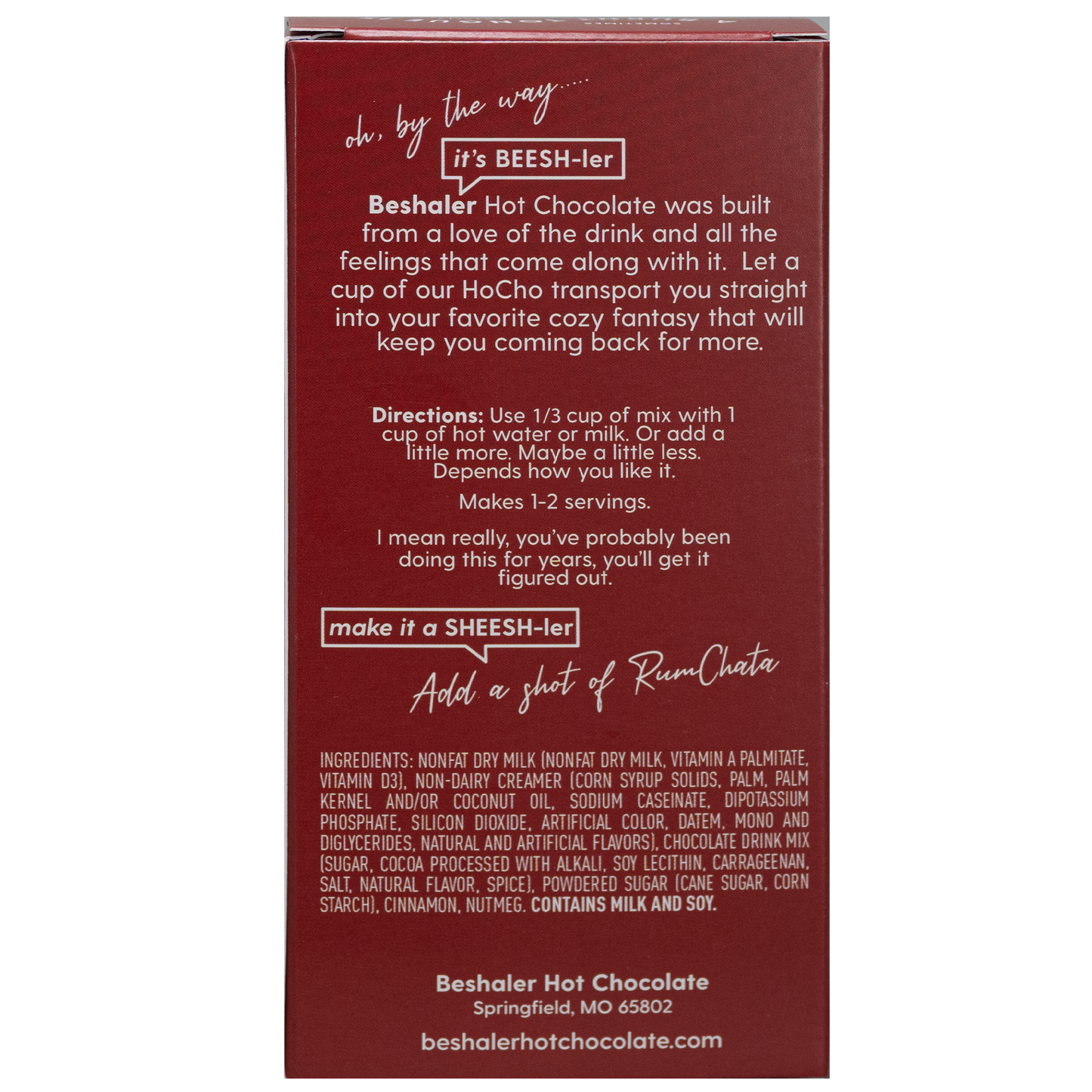 Beshaler Hot Chocolate - Cinnamon & Nutmeg Hot Chocolate