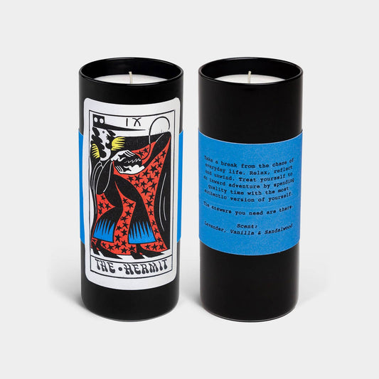 54 Celsius - Tarot Hermit Candle - 6" Tall & 60 Hr Burn, Lav. & Vanilla
