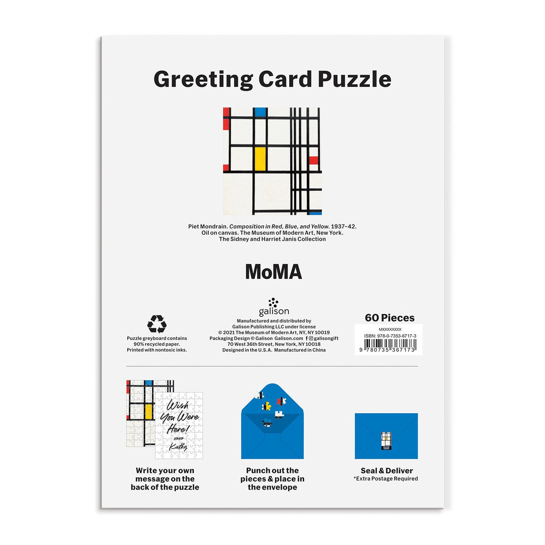 Puzzle Greeting MoMA Mondrian Greeting Card