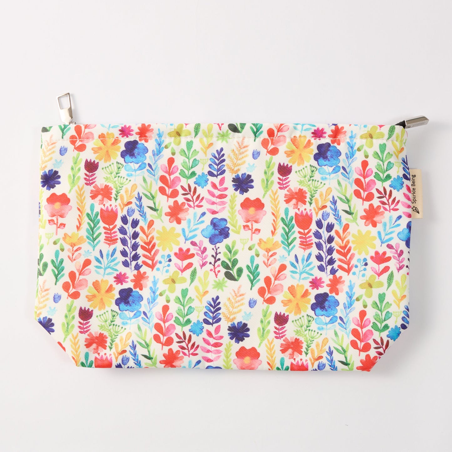 Watercolor Flowers Toiletry Bag - Travel-Friendly Cosmetic Bag