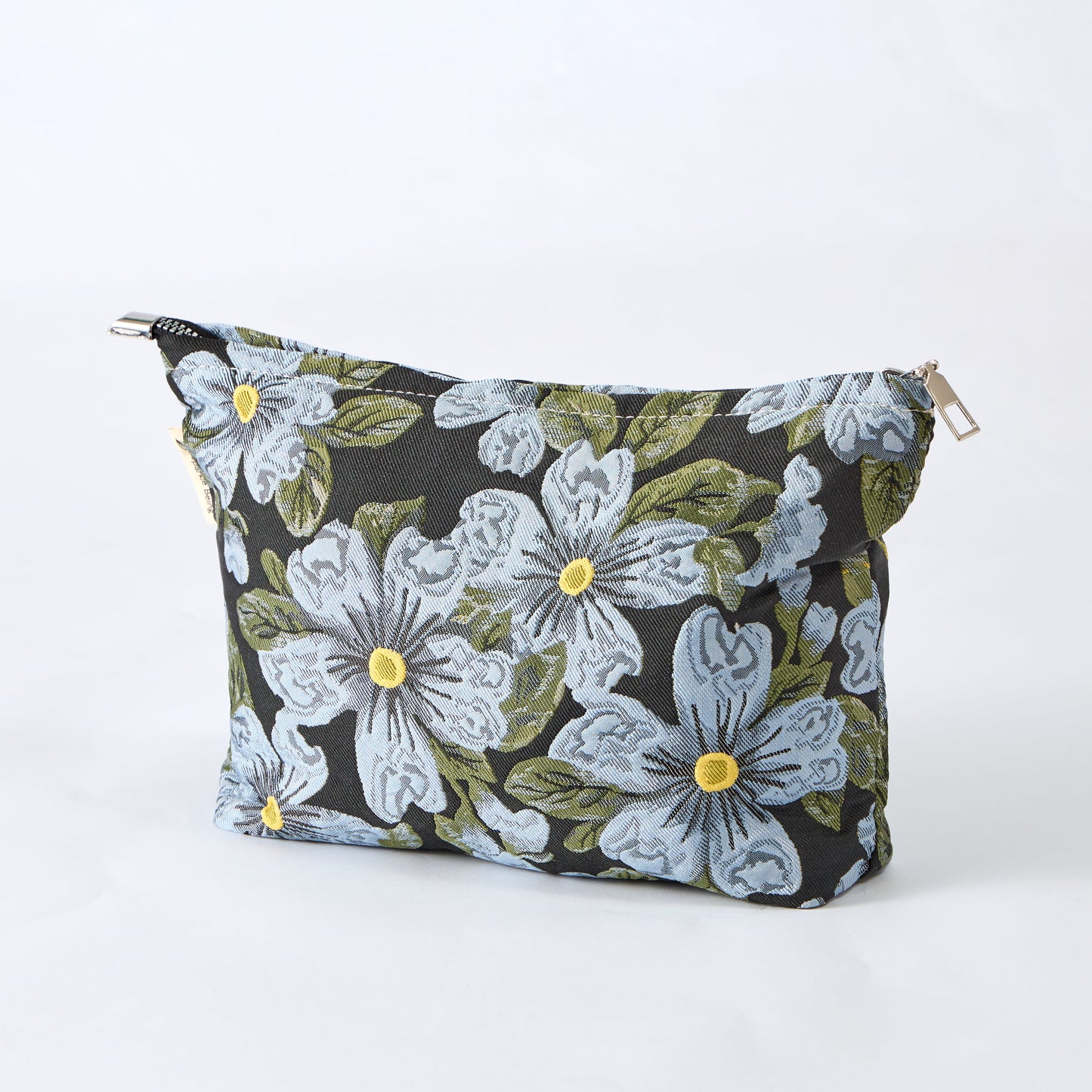 Blue Camellia Toiletry Bag - Travel-Friendly Cosmetic Bag