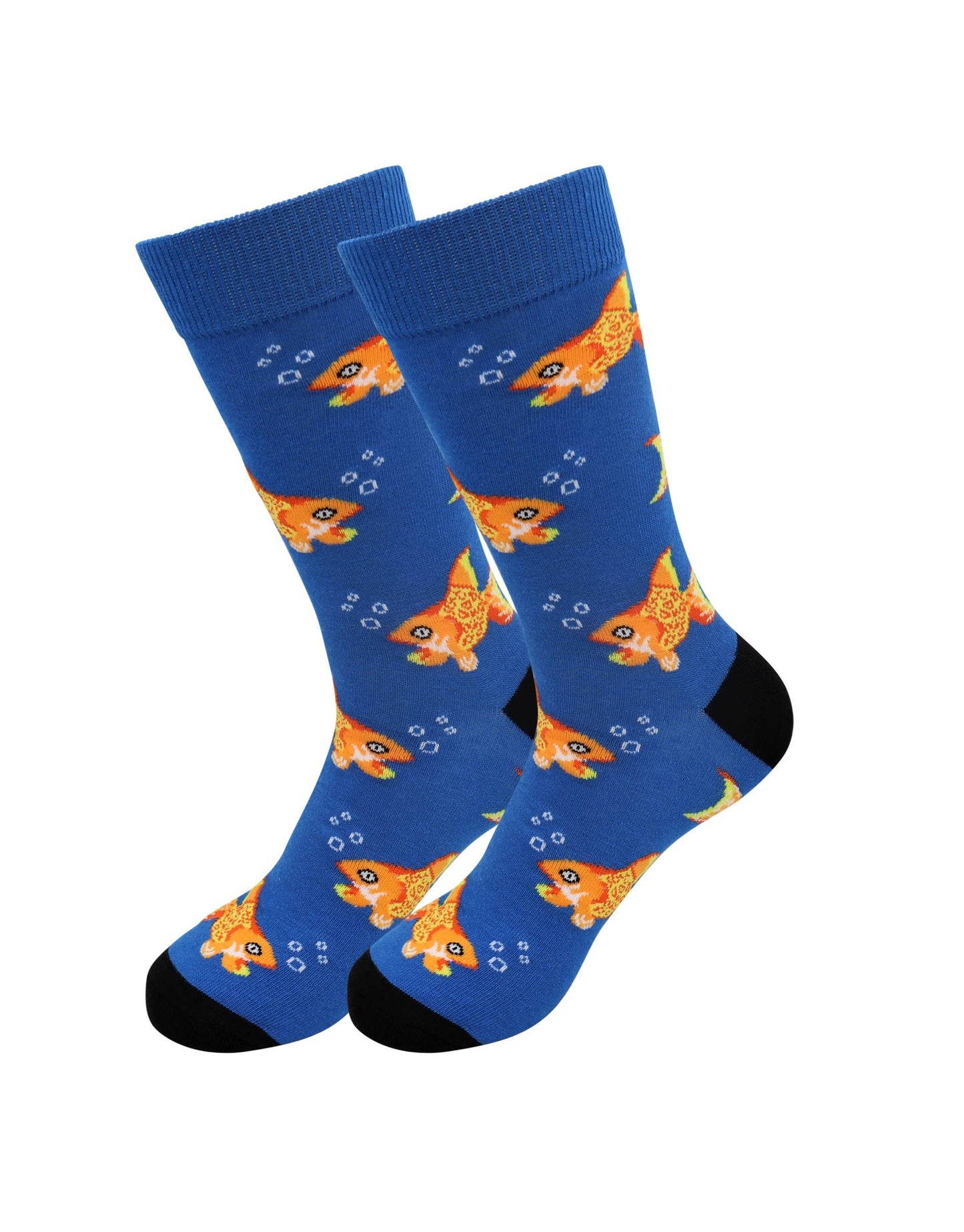 Image of Real Sic Fancy Goldfish Animal Fun Socks - Tiger, Flamingo, Goldfish, Toucan Socks