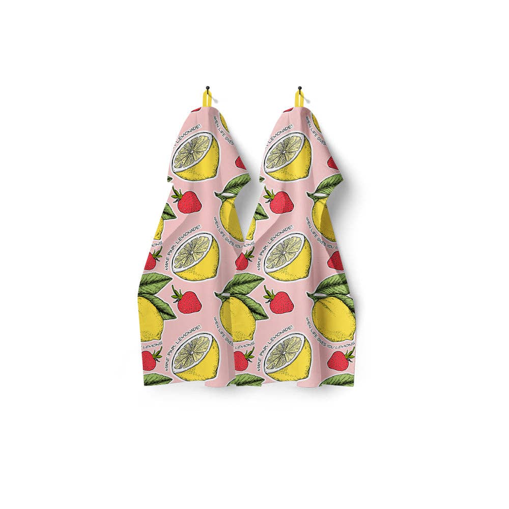 Mahogany - Pink Lemonade Printed Kitchen Towel S/2