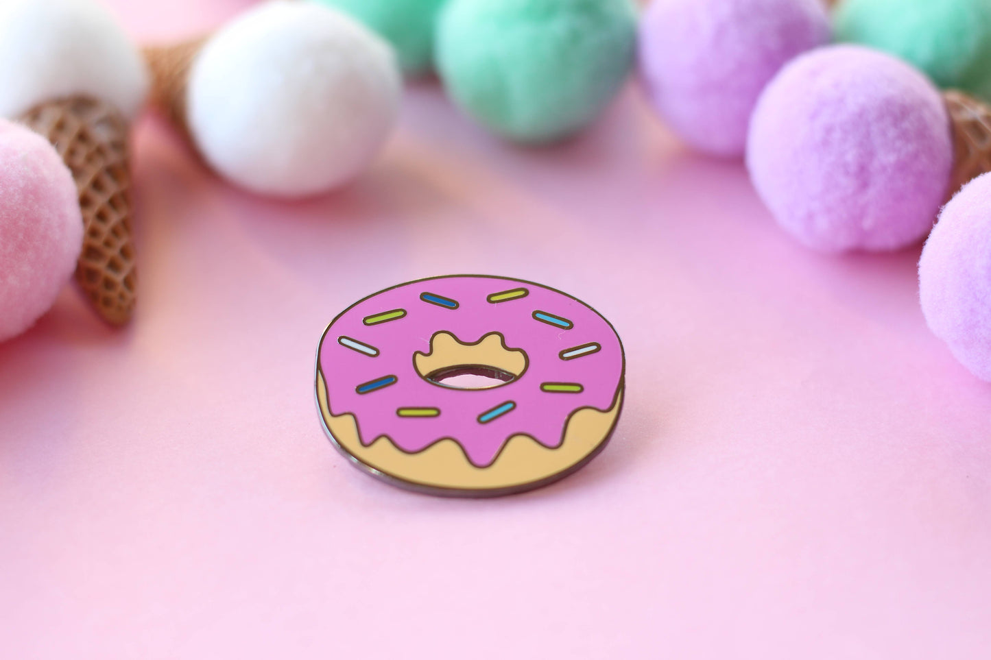 Image of Real Sic Pink Delicious Cute Donut Emoji – Enamel Lapel Pin for your Life