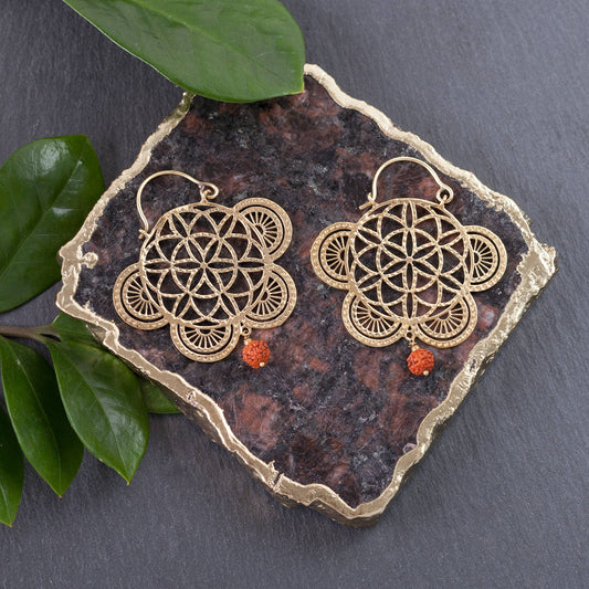 Baizaar - *SALE* Shiva Tear Brass Earring