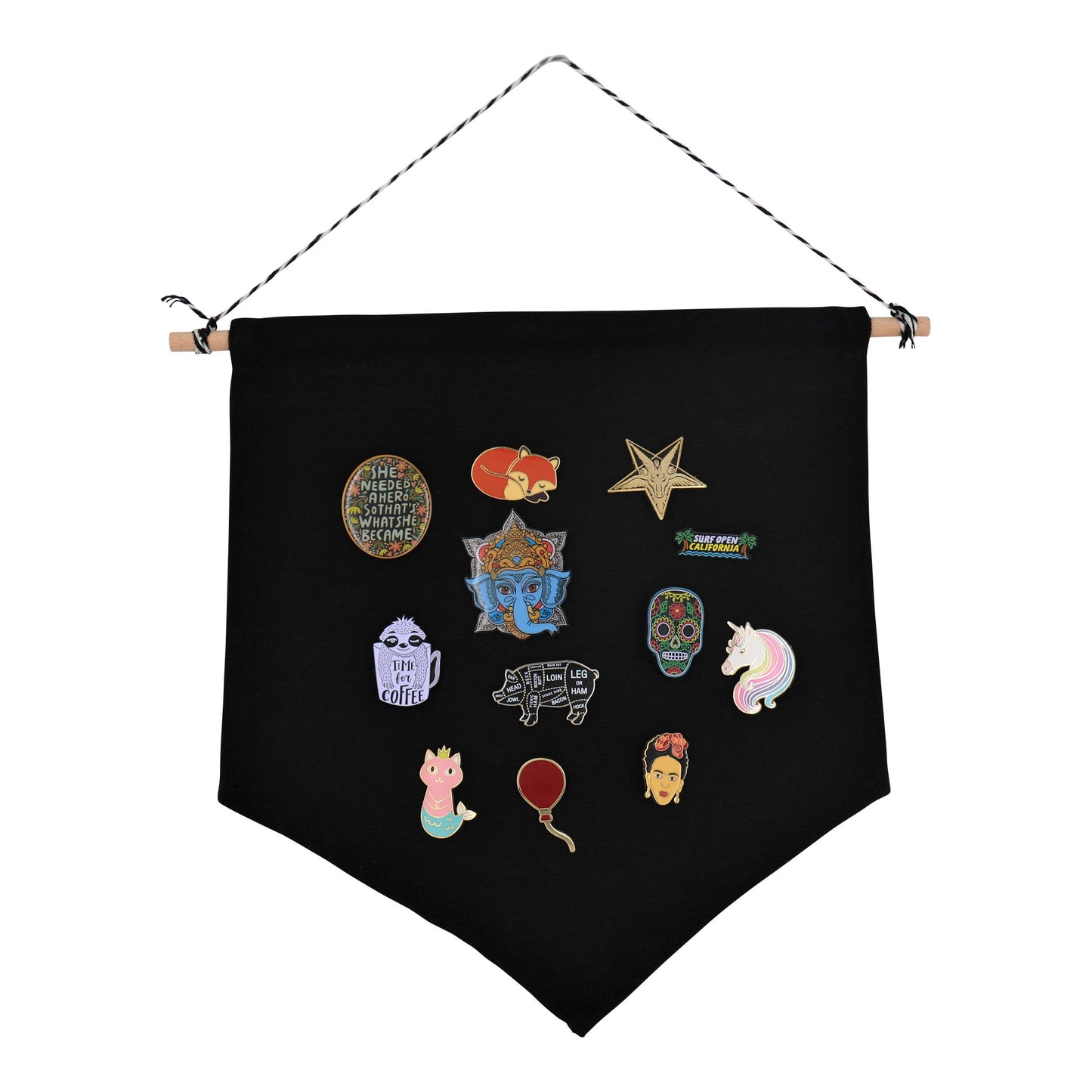 Image of Real Sic Large(Black) Pin Display Canvas – Wall Decoration Banners (Camp Flag)