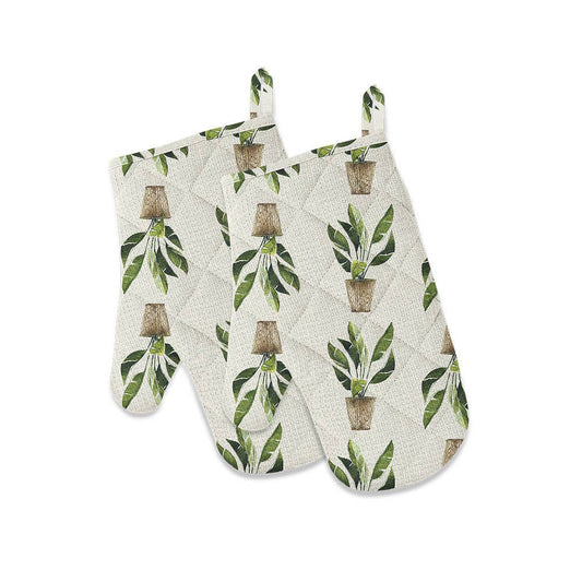 Mahogany - Peace Lily Mitt Set, Set of 2