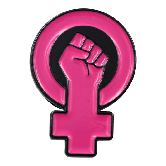 Image of Real Sic Black Women's Power - Raised Feminist Fist Protest Enamel Pin
