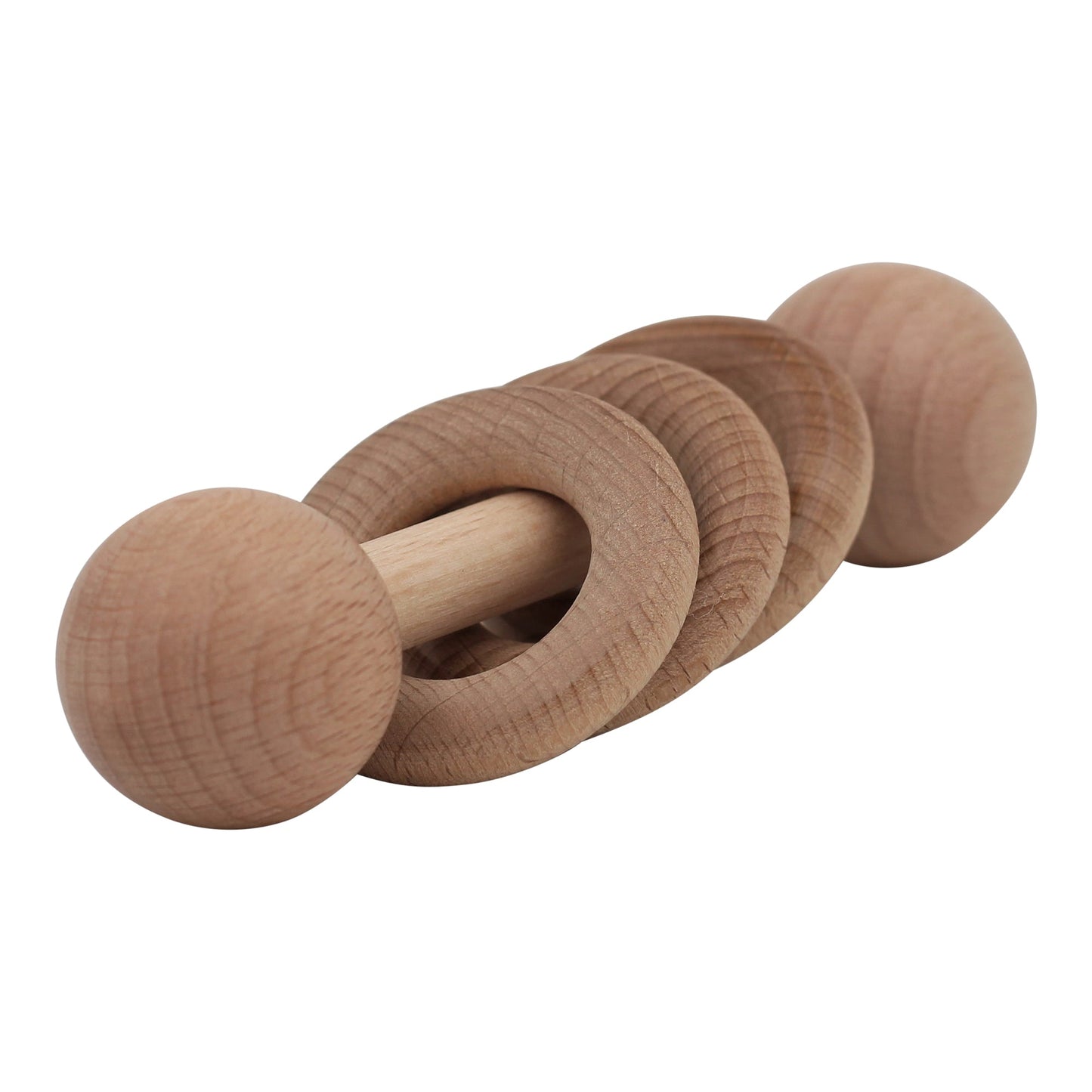 6 Pieces Sensory Development Wooden Baby Toys Set Montessori Wood Teething Toys Rattles for Babies 0-3 Years