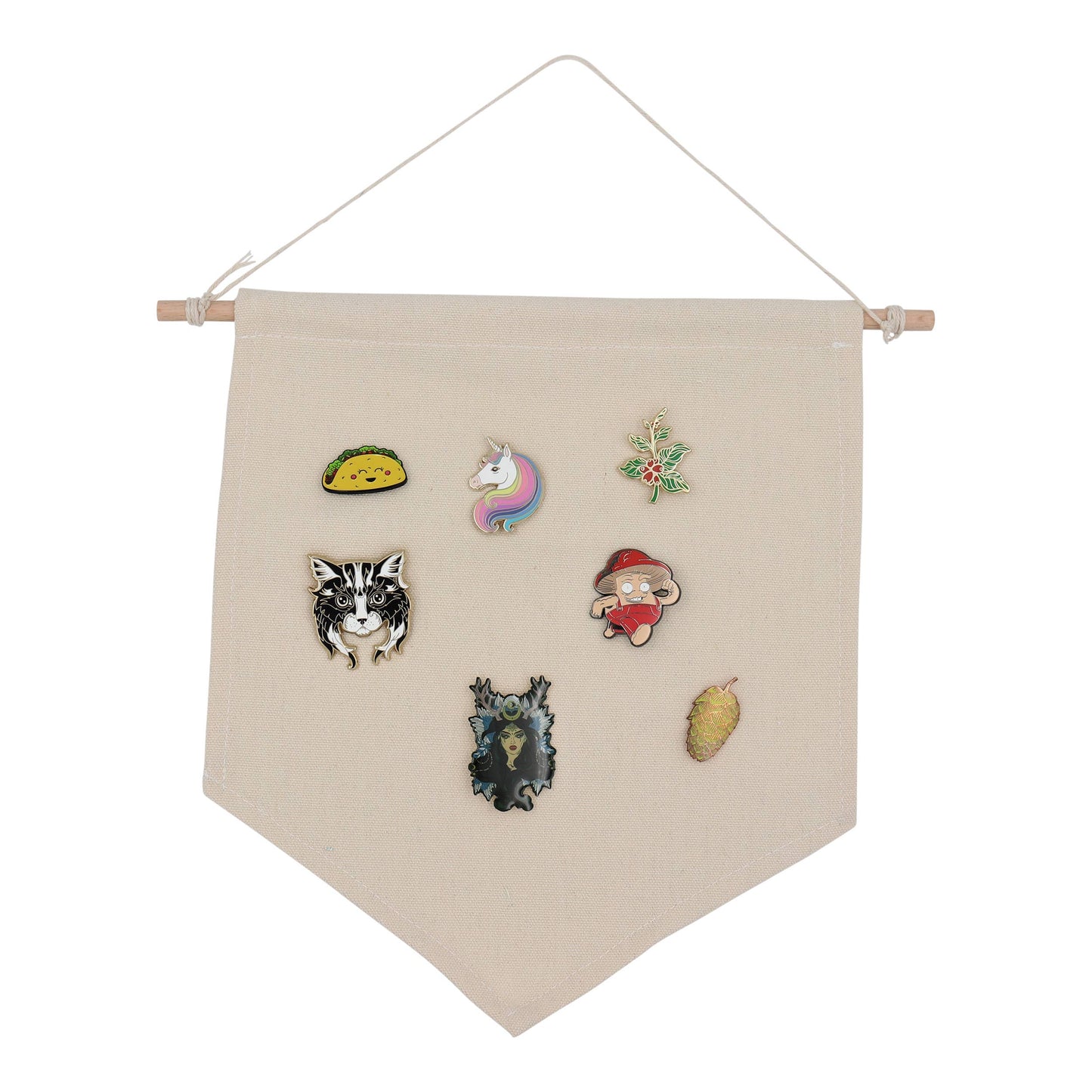 Image of Real Sic Large(White) Pin Display Canvas – Wall Decoration Banners (Camp Flag)
