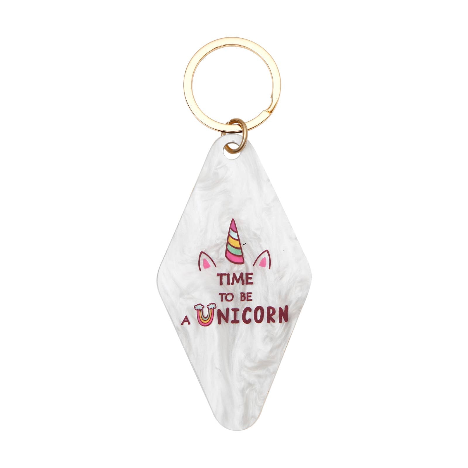 Image of Real Sic Unicorn Vintage Keychain Retro Style Motel Hotel Key Ring - Route 66