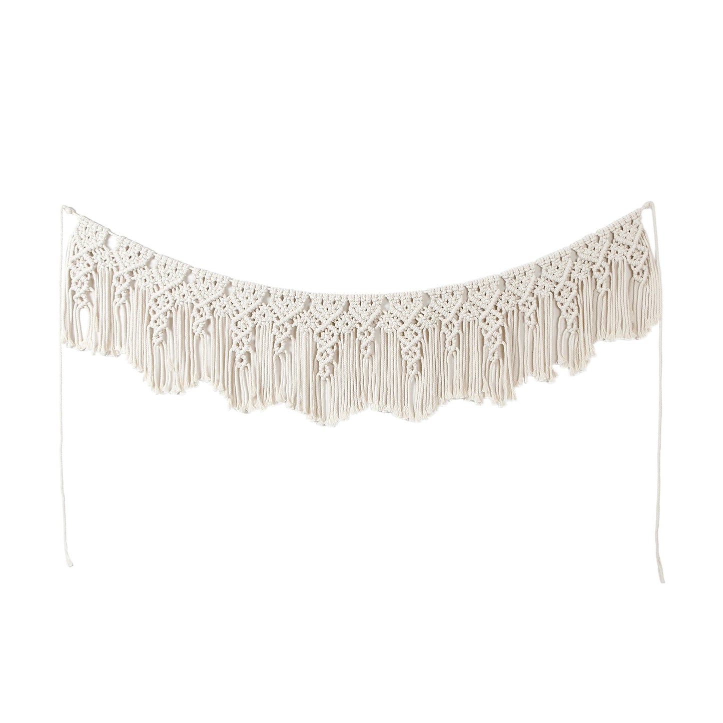 Hand Woven Cotton Macrame Wall Hanging Curtain Decor Banner