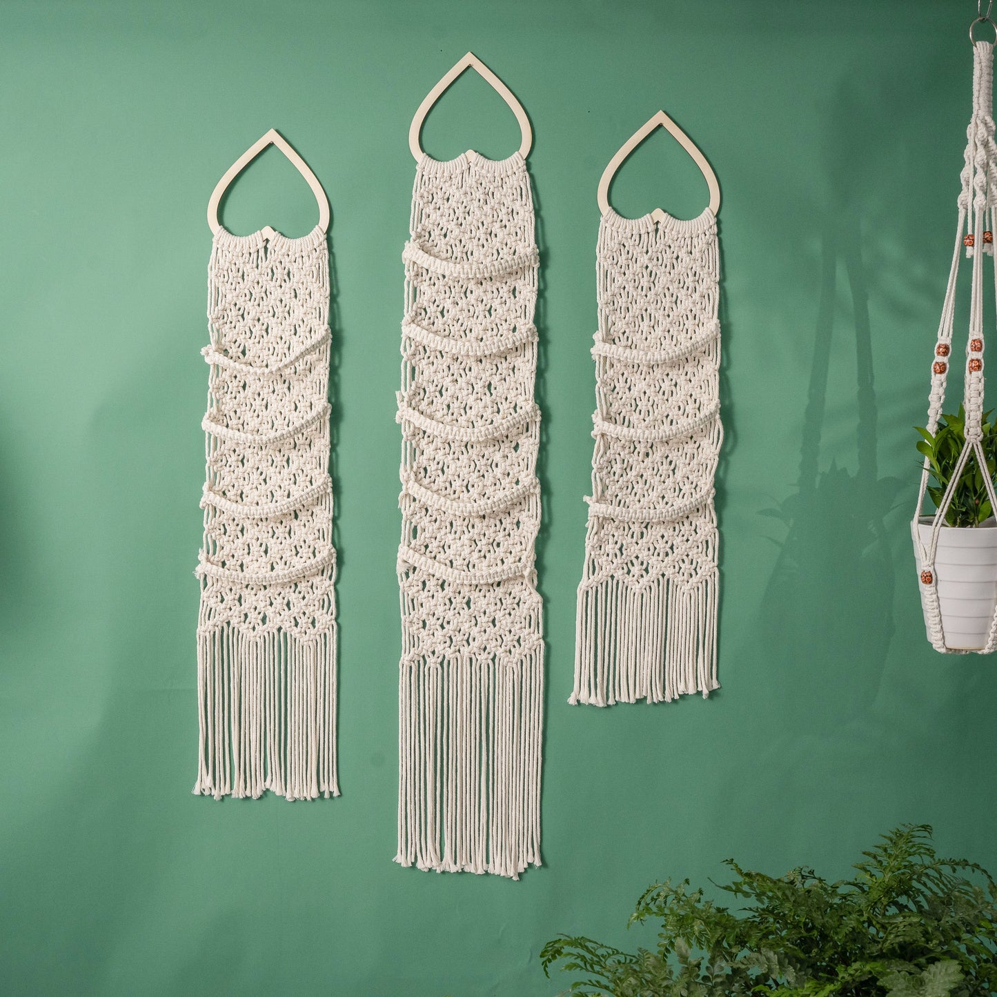 Handmade Macrame Baseball Cap Hanger, Wall Mounted Hat Display Rack