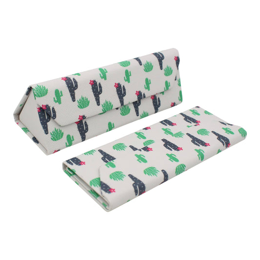 Image of Real Sic  Cactus Print Small Glasses Case – Succulent – Vegan Leather