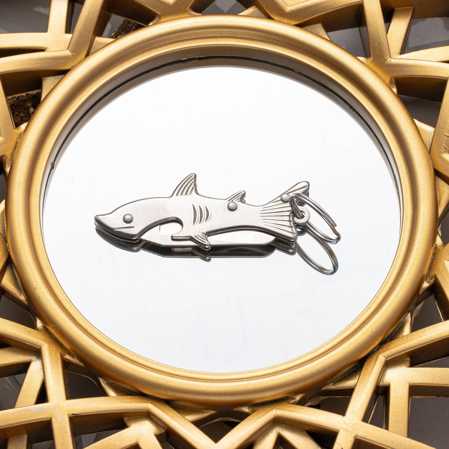 Image of Real Sic Silver Mini Folding EDC Knife Keychain – Utility Pocket Fish Knife