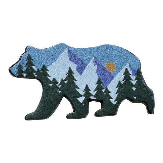 Image of Real Sic  Bear Mountain Sunset Hicking Outdoors Gift Enamel Lapel Pin