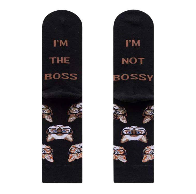 Image of Real Sic I'am The Boss Cat Sick Socks Casual Dress - Bring Me Socks - for Men and Women