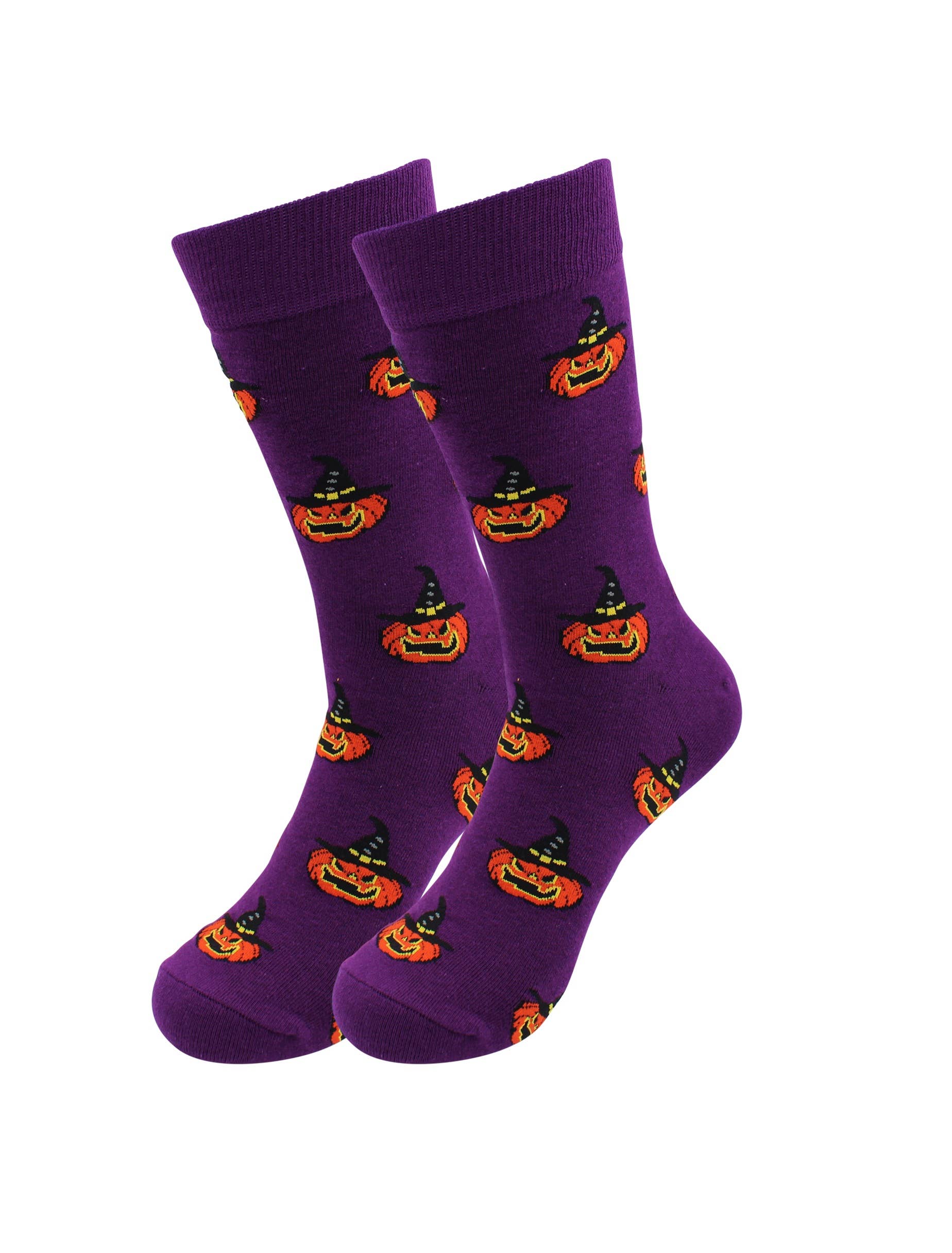 Image of Real Sic Witch's Pumpkin Halloween / Horror Funny Skull Socks - Dancing Skeleton