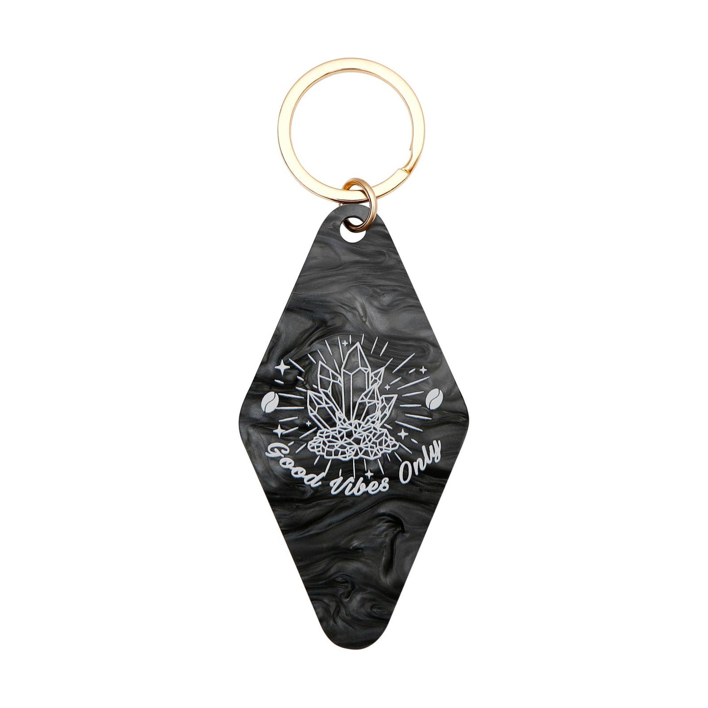 Image of Real Sic Good Vibes Only Vintage Keychain Retro Style Motel Hotel Key Ring - Route 66