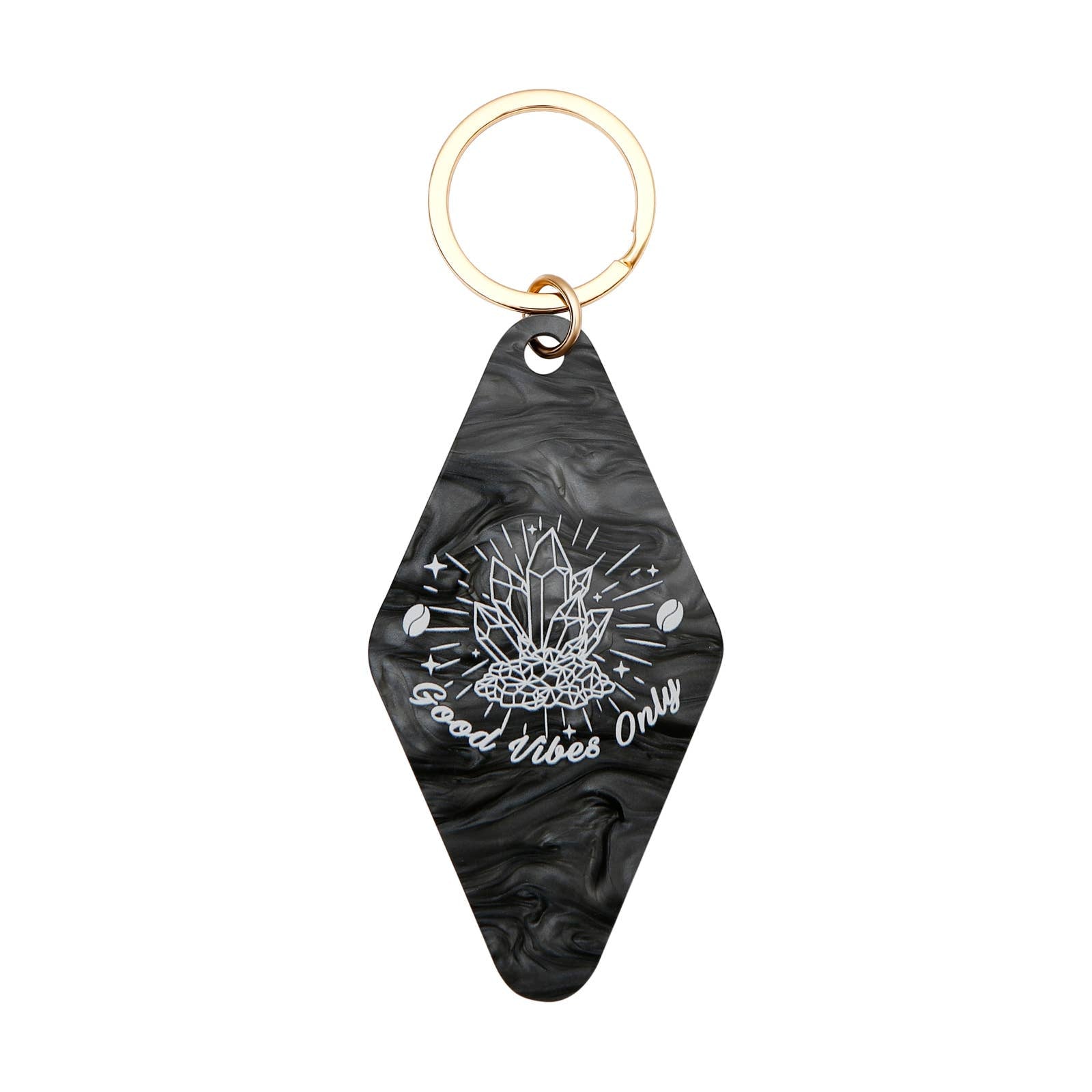 Image of Real Sic Good Vibes Only Vintage Keychain Retro Style Motel Hotel Key Ring - Route 66