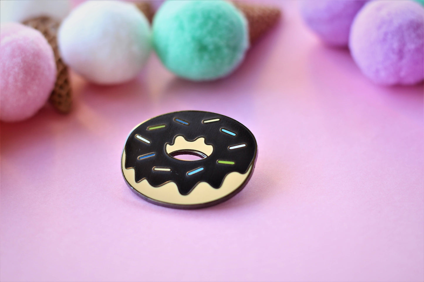 Image of Real Sic Brown Delicious Cute Donut Emoji – Enamel Lapel Pin for your Life