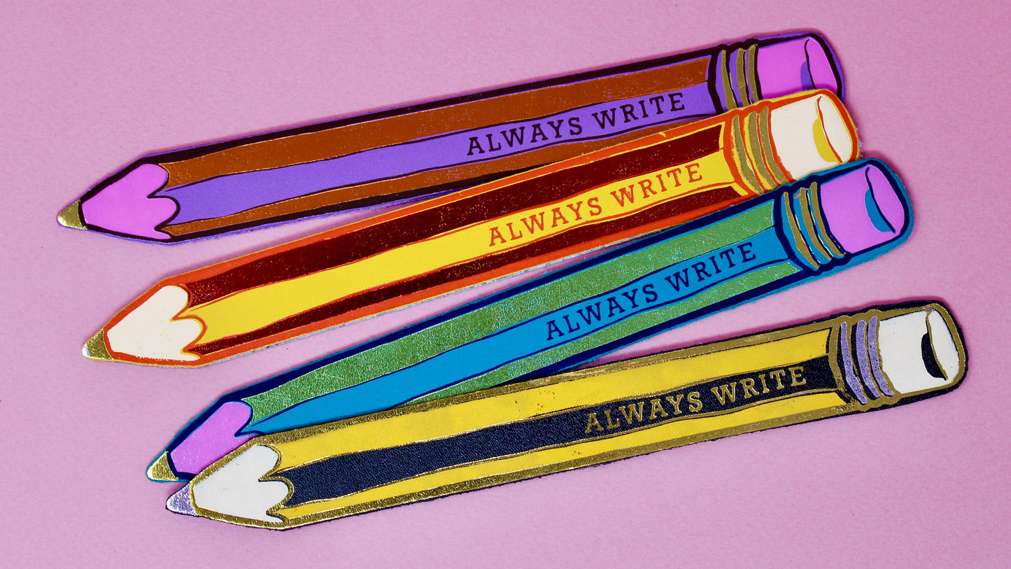 Ark Colour Design - Always Write Pencil Bookmark