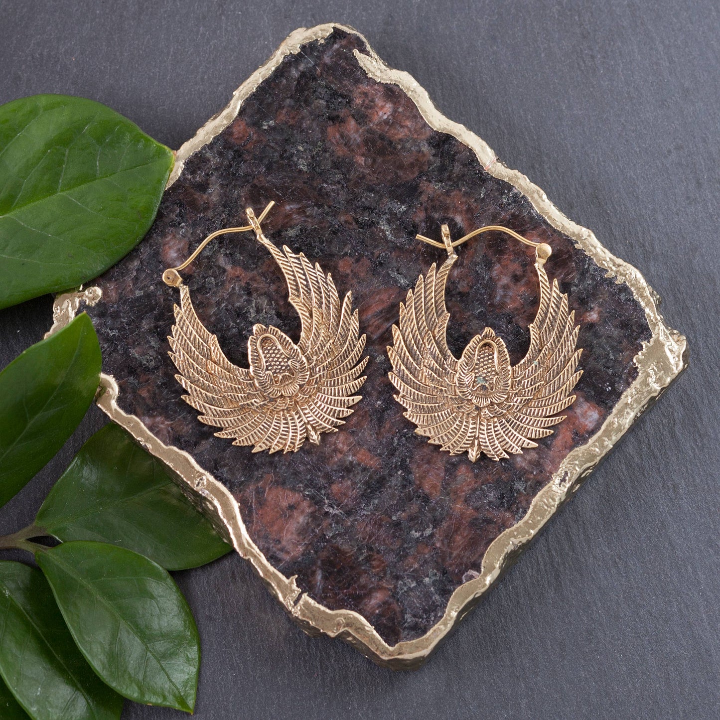 Baizaar - Brass Phoenix Earring