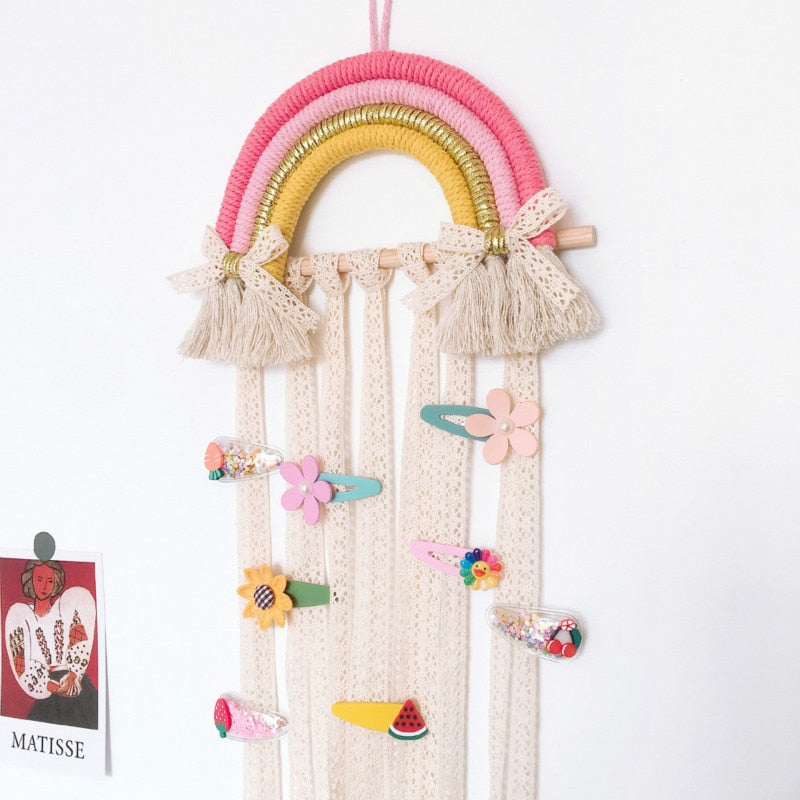 Rainbow Hairpin Display Storage Wall Decoration For Children's room