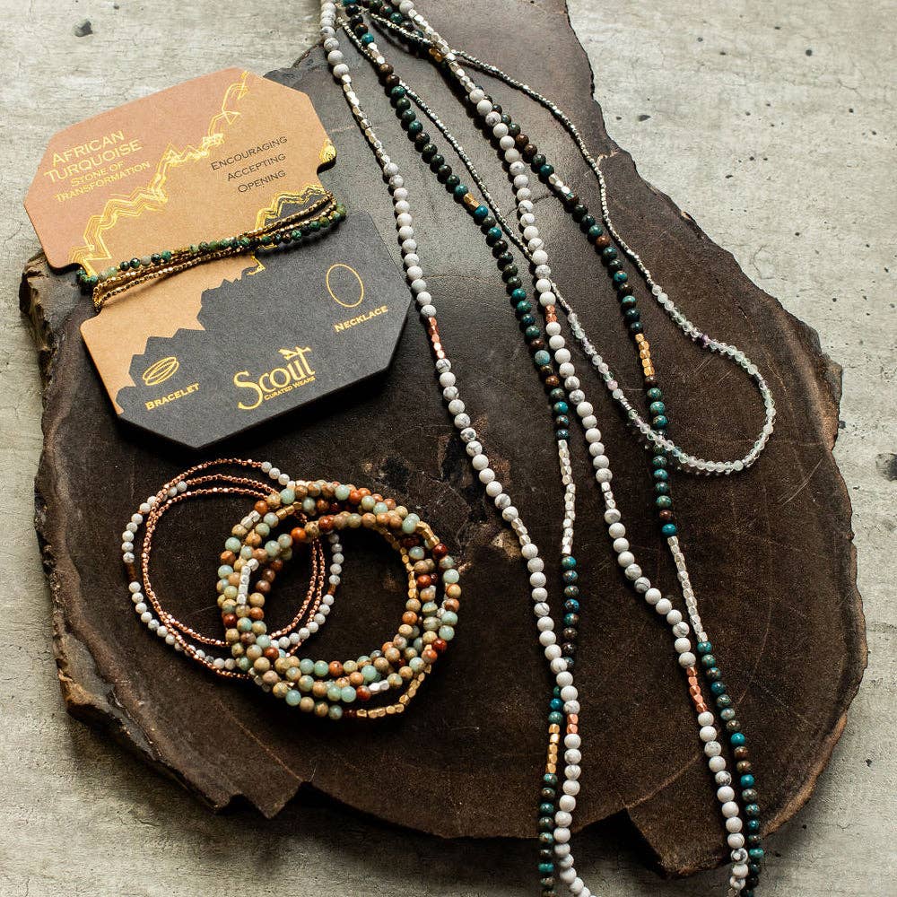 Scout Curated Wears - Stone Wrap: Turquoise/gold - Stone of the Sky