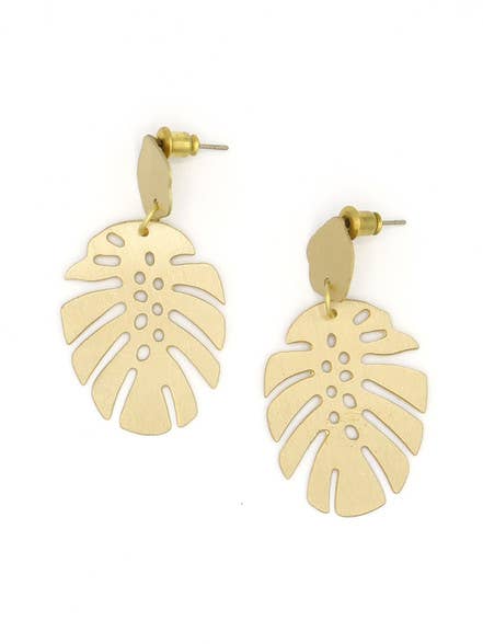 Fair Anita - Monstera Studs