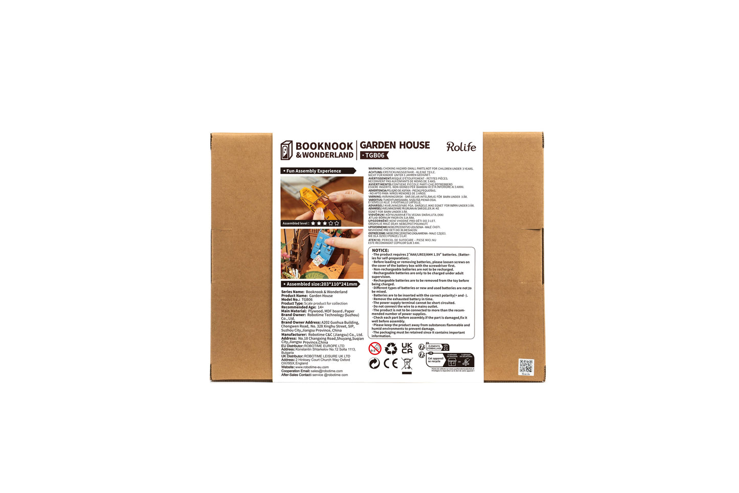 Robotime - TGB06 Garden House Rolife Book Nook Kit DIY Miniature