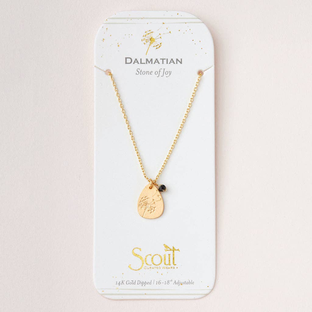 Scout Curated Wears - Stone Intention Charm Necklace - Dalmatian/Gold