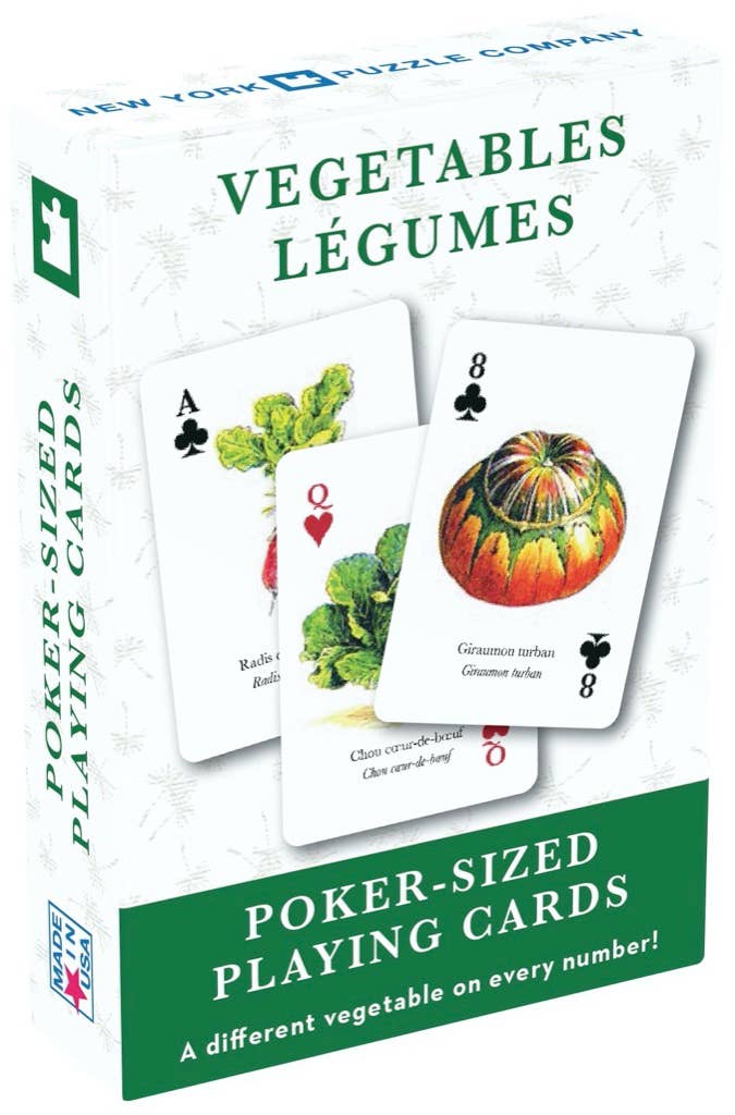 New York Puzzle Company - Vegetable Playing Cards Single Standard Deck