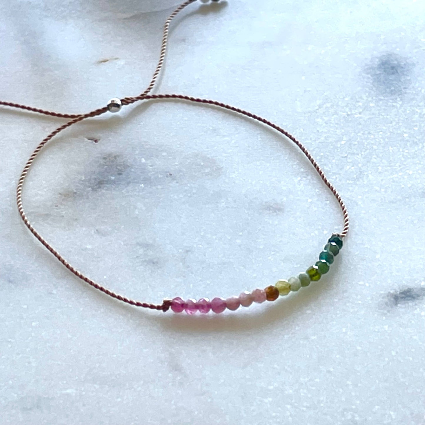 Soulsilk - Watermelon Tourmaline Bracelet- Protection