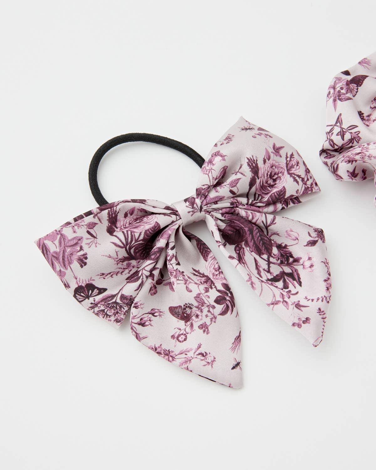 Fable England - Rambling Rose Scrunchie + Bow Set - Plum