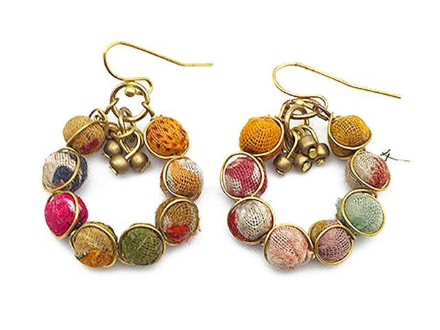 Anju Jewelry - Aasha Wire-Wrapped Beads Earrings