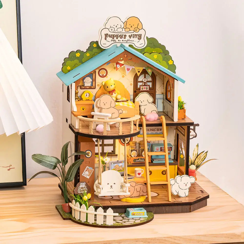 Robotime - DG169 Puppy's Cozy Villa Rolife DIY Miniature House Puzzles