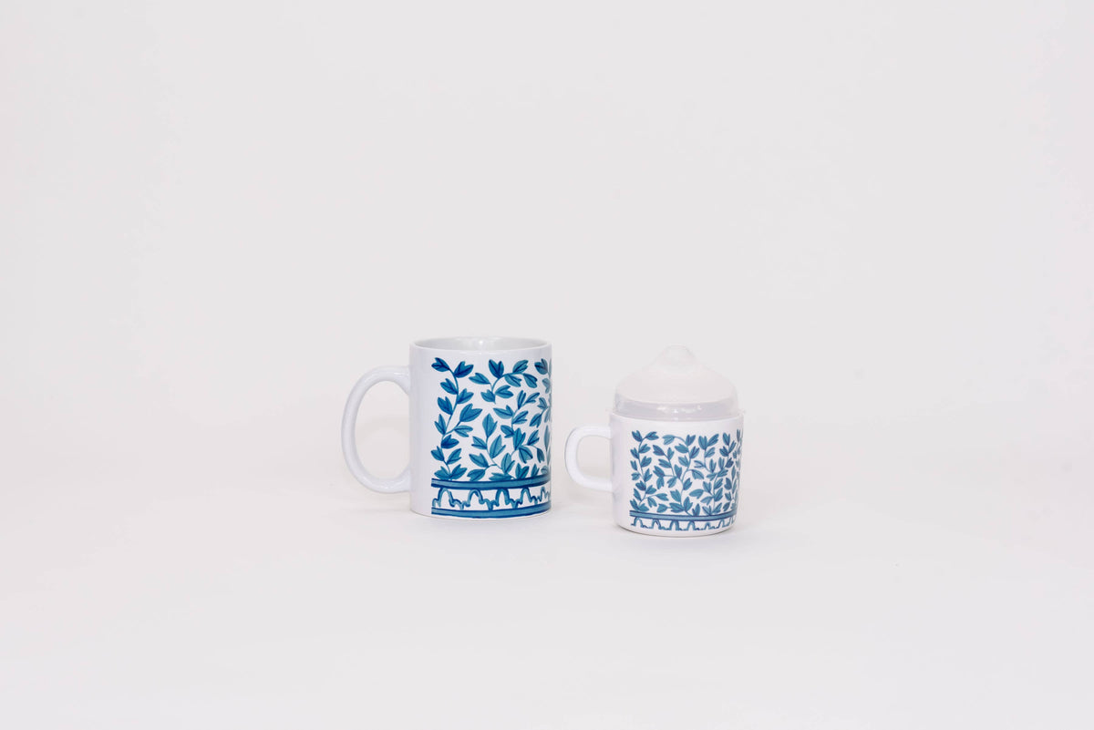 Helmsie - Blue and White Mama and Me Cup Set