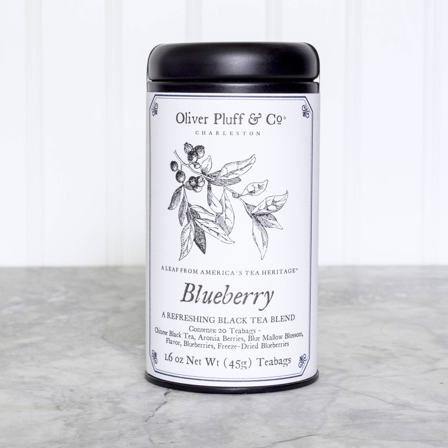 Oliver Pluff & Company - Blueberry - 20 teabags in Signature Tea Tin