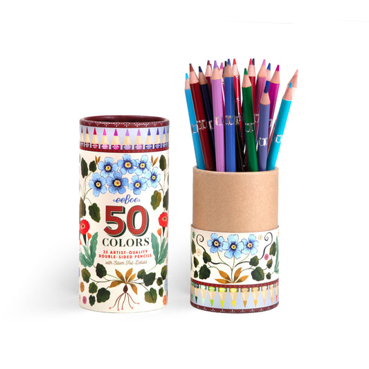 eeBoo - Flora's 25 Double-Sided Colored Pencils (Cream)