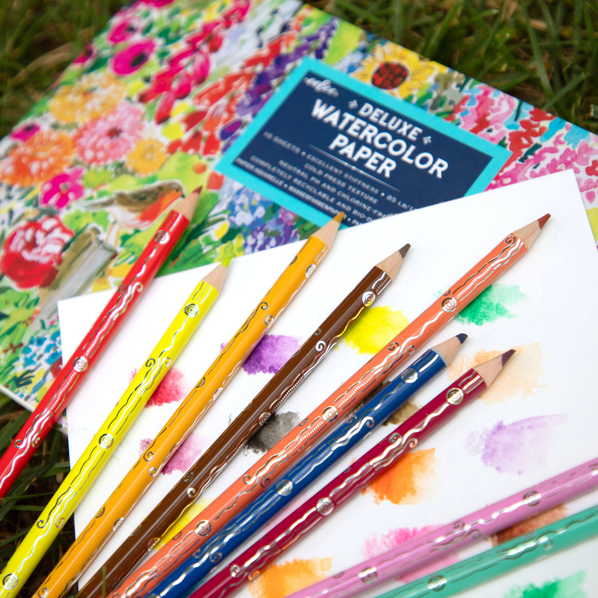 eeBoo - Seaside Garden 24 Watercolor Pencils