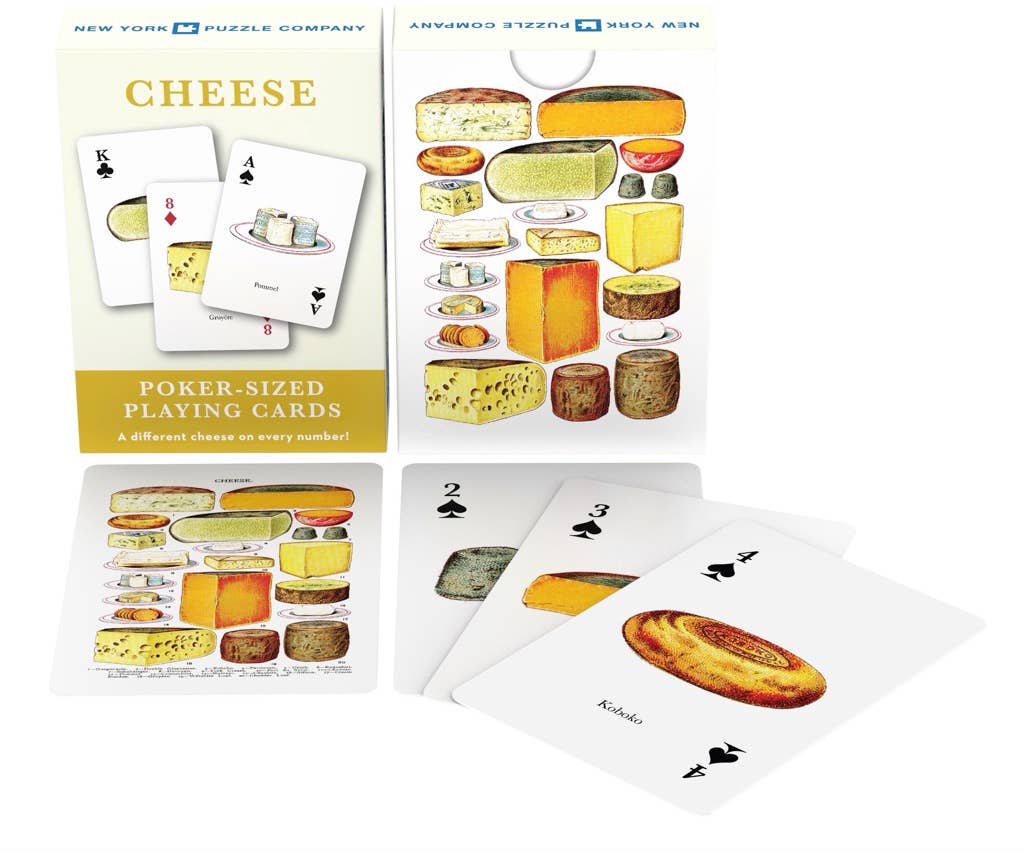 New York Puzzle Company - Cheese Playing Cards Single Standard Deck