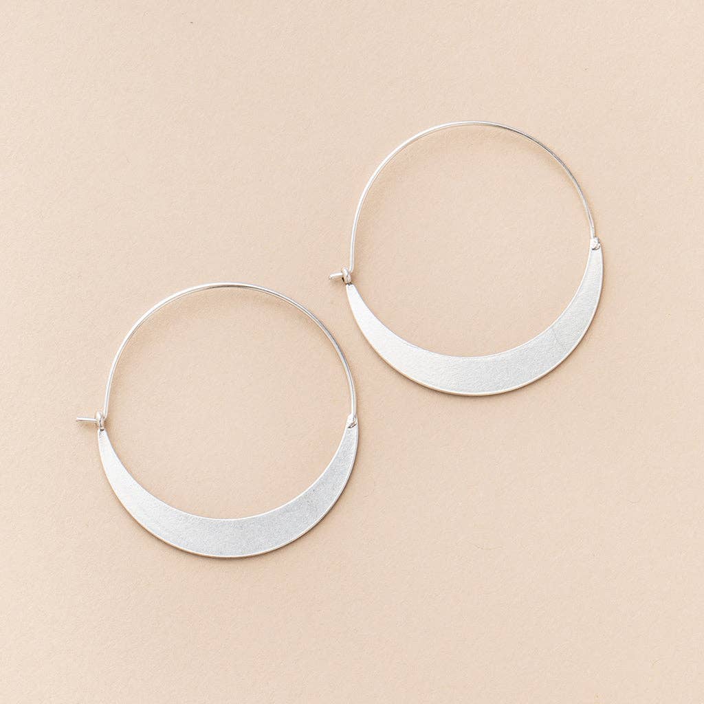 Scout Curated Wears - Refined Earring Collection - Crescent Hoop/Sterling Silver
