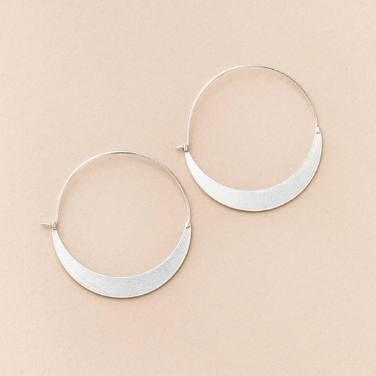 Scout Curated Wears - Refined Earring Collection - Crescent Hoop/Sterling Silver