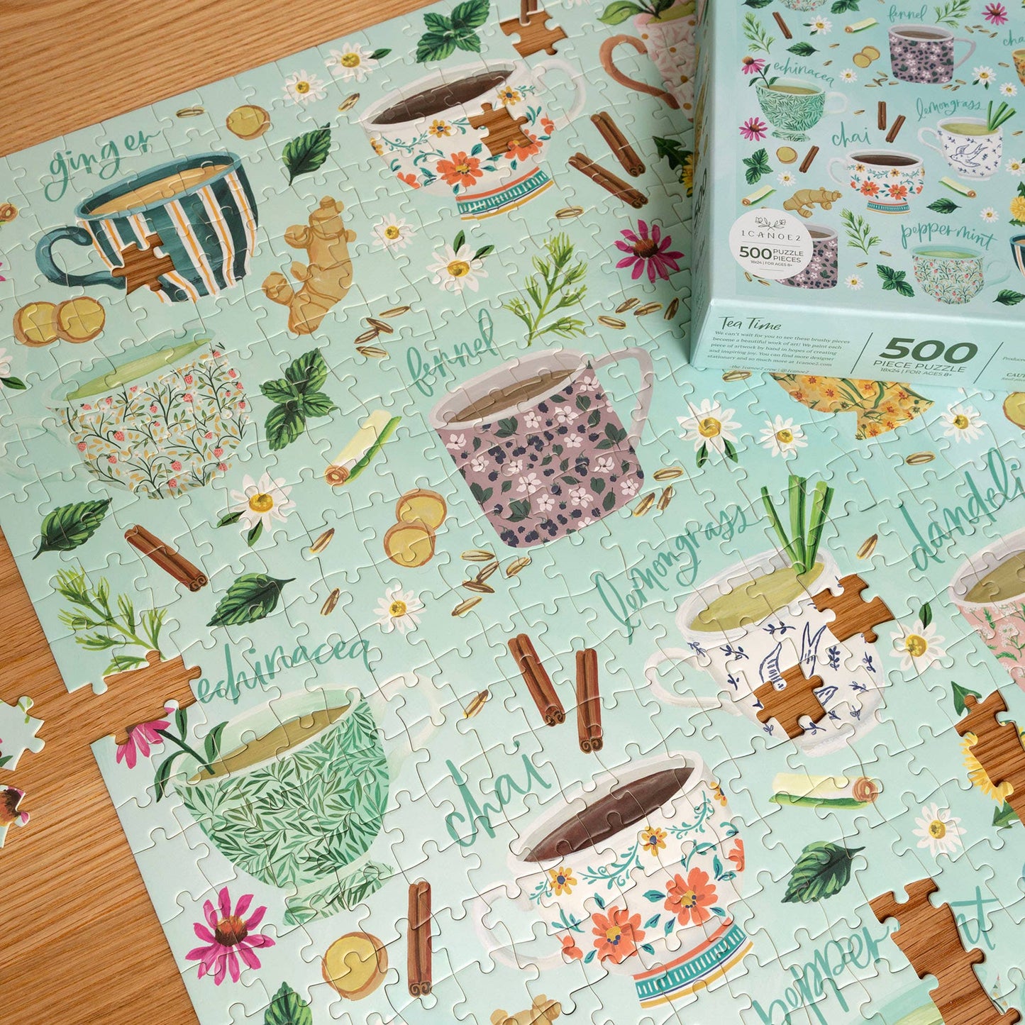 1canoe2 | One Canoe Two Paper Co. - Tea Time - 500 Piece Jigsaw Puzzle