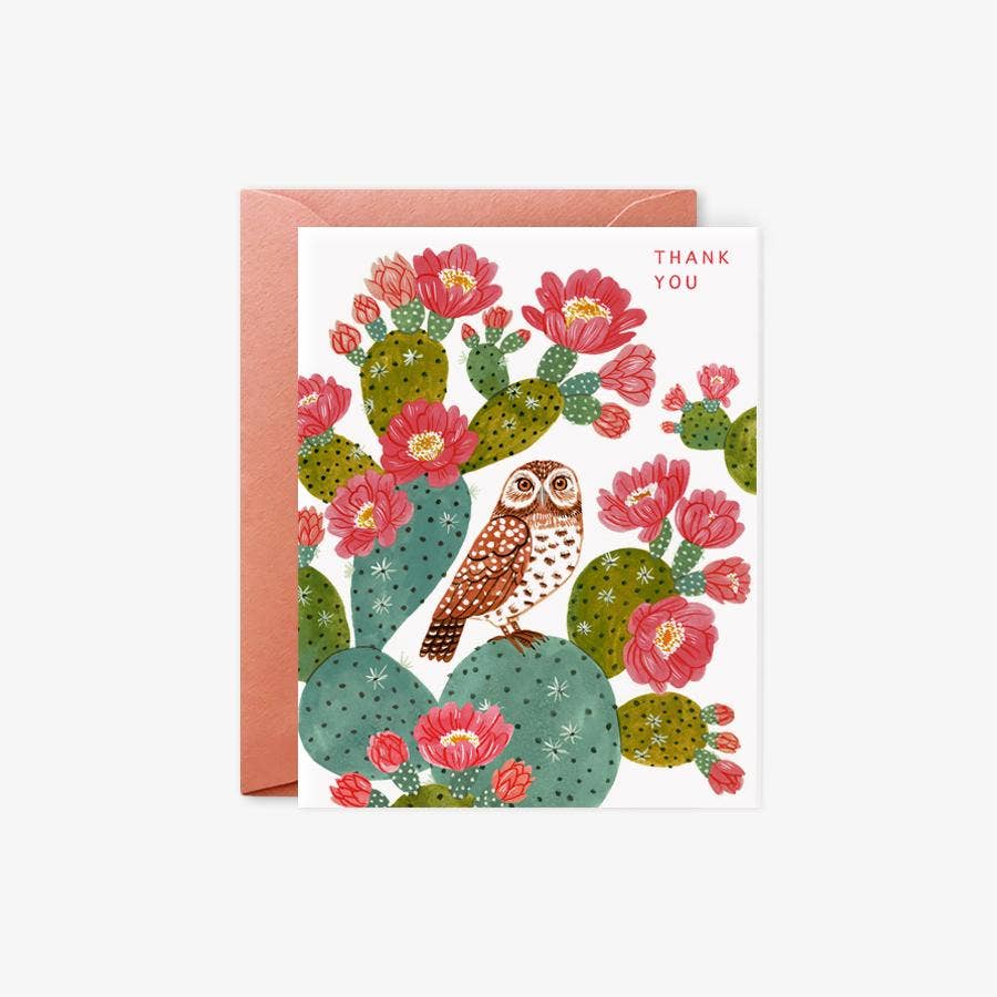Botanica Paper Co. - DESERT OWL | thank you card
