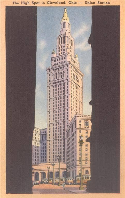 Found Image Press - Postcard OH-592 Union Station, Cleveland